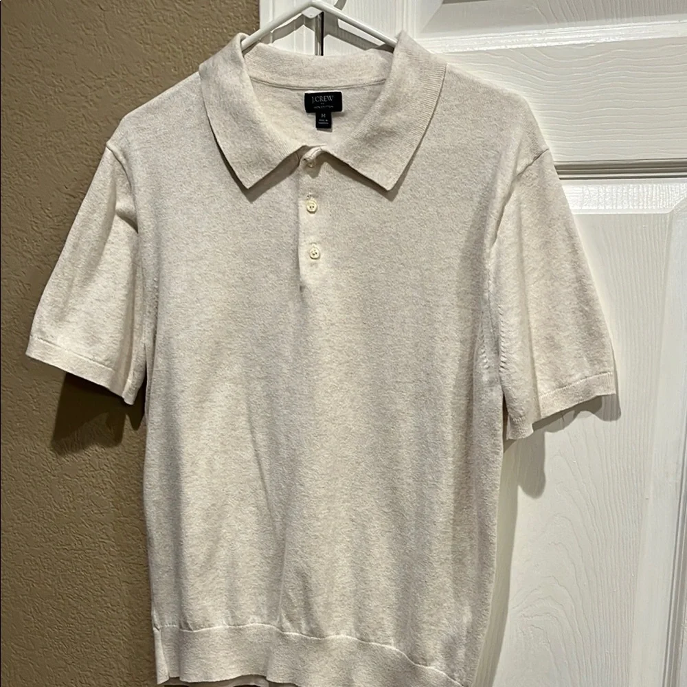 J. Crew Men's Light Beige Polo Shirt - Picture 3 of 7